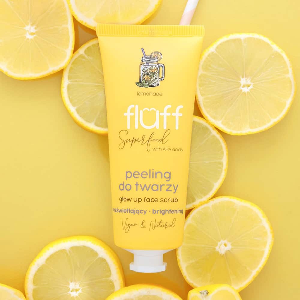 fluff face scrub glow up 1 lemonade fane greece