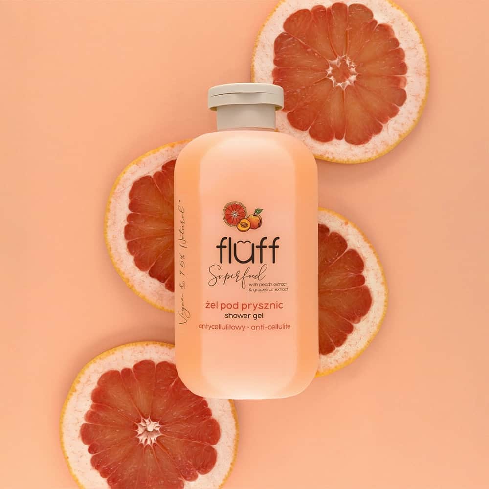 fluff shower gel peach grapefruit fane greece